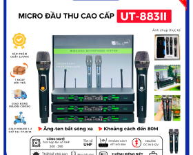 Micro Đầu Thu UT-883II Ăng-Ten Bắt Sóng Xa, Khoảng Cách Kết Nối Đến 80M, Tần Số UHF