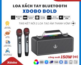 Loa Xách Tay Xdobo Bold Since 2007 Công Suất 150W, Chip DSP, Thời Gian Sử Dụng Trên 8 Giờ