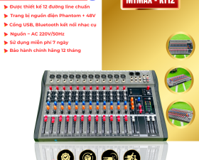 Mixer MTMAX KT12 Cao Cấp Với 12 Đường Line Chuyên Nâng Cấp Loa Kéo