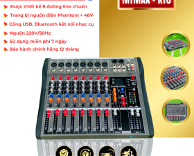Mixer MTMAX KT8 Cao Cấp Với 8 Đường Line Chuyên Nâng Cấp Loa Kéo, Dàn Karaoke, Sân Khấu