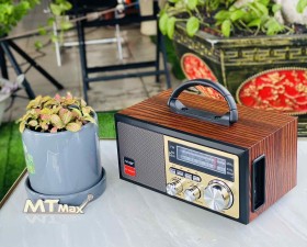 Đài FM NS-6606BT có Bluetooth Cắm USB Thẻ Nhớ Thiết Kế Cổ Điển Nghe Nhạc Hay