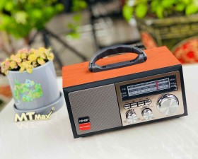Đài FM NS6606BT có Bluetooth Cắm USB Thẻ Nhớ Thiết Kế Cổ Điển Nghe Nhạc Hay