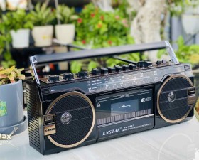 Đài FM  Radio PX-149BT Nghe Đài Với 3 Kênh Riêng Biệt, Kết Nối Đa Dạng Có Hộc Để Băng Cassette 