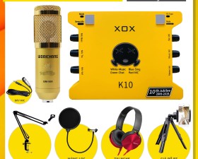 Combo Sound Card K10 2020 Và Micro BM900 Thu âm giá RẺ