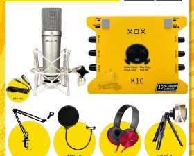 Combo Sound Card K10 2020 Và Micro MAX-79 Thu âm chuyên nghiệp