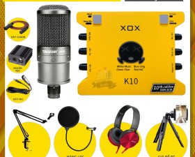 Combo Sound Card K10 2020 Và Micro Takstar SM8B Livestream Facebook