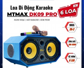 Loa Xách Tay Karaoke MTMAX DK09 Pro Âm Thanh Đa Hướng Hệ Thống 6 Loa 3 Đường Tiếng, 2 Bass 15