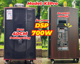 Loa Kéo MTMAX K5Pro Chip DSP Hay Như Phòng Karaoke Chuyên Nghiệp, Bass 40cm Công Suất 700W
