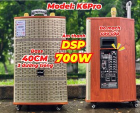 Loa Kéo MTMAX K6Pro Chip DSP Hay Như Phòng Karaoke Chuyên Nghiệp Bass 40cm Công Suất 700W