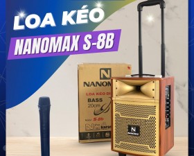 Loa Kéo Karaoke Nanomax S8B Bluetooth Bass 20cm 100w