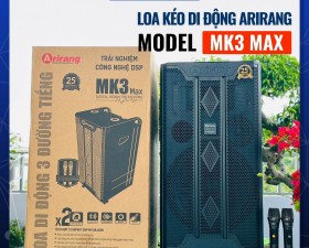 Loa Di Động Arirang MK3 Max 3 Đường Tiếng Công Suất 350W, Bass 40 Kèm 2 Micro Cao Cấp