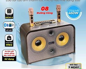 Loa Xách Tay Karaoke MTMAX DVD L1Pro 8 Đường Tiếng Bass Đôi 20cm Công Suất 450W Tiếng Bass Căng Chắc