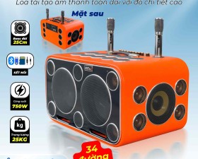 Loa Karaoke Xách Tay Cao Cấp MTMAX M1Pro 34 Đường Tiếng, Hệ Thống Bass Đôi 25