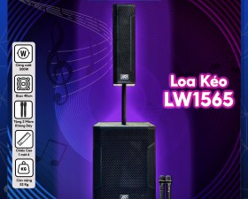 Loa Kéo Karaoke LW1565 -Kèm 2 Micro  Không Dây -Hỗ Trợ Bluetooth, USB, Thẻ Nhớ.