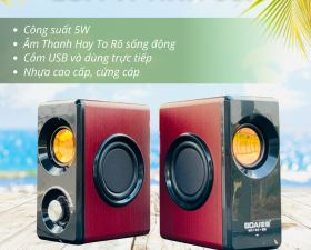 Loa Vi Tính 061 Công Suất 5W Âm Thanh To Rõ Sống Động Cắm USB Dùng Trực Tiếp Bass 7cm