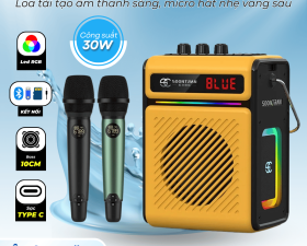Loa Nghe Nhạc karaoke X1 Ked RGB Công Suất 30W Bass 10cm 
