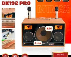 Loa Xách Tay Karaoke MTMAX DK192Pro Bass 20, 2 Trung, 2 Treble Công Suất Đến 500W
