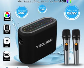 Loa Xách Tay YIBOLANG X83Pro Công Suất 120W - Âm Thanh Đánh Cực Khủng, Nghe Siêu Hay Kèm 2 Mic