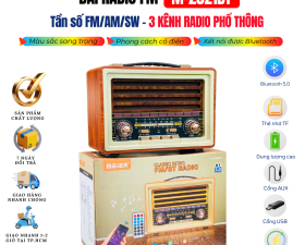 Đài Radio FM M-2021BT Nghe Tin Tức, Thời Sự, Thể Thao, Bluetooth 5.0 