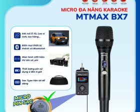 Micro Karaoke Đa Năng MTMAX BX7 Pro Chuyên Dụng Cho Ô tô, Loa Kéo,...