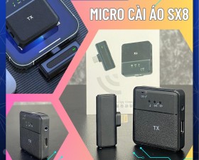 Micro Cài Áo Không Dây SX8 Chống Ồn Nhỏ Gọn Dễ Sử Dụng