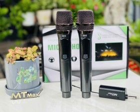 Micro Karaoke Không Dây, Bộ 2 Mic MTMAX G03 Chống Hú, Hút Âm Cực Tốt, Bắt Sóng Xa