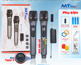 Micro Karaoke Chính hãng MTMAX G12Pro Sét Tần Số, Pin Sạc, Nâng cấp Amply, Loa Kéo, Dàn Karaoke