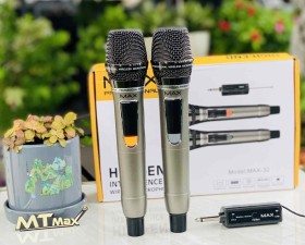 Micro không dây đa năng Max32 - Màn hình LCD hiển thị tần số - phù hợp cho mọi thiết bị