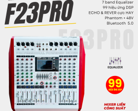 Mixer Liên Công Suất MTMAX F23Pro 8 Đường Line 7 Band Equalizer Mượt Mà 99 DSP Nguồn 48V