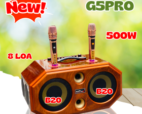 Loa Xách Tay Sang Trọng Full Gỗ MTMAX G5Pro Hệ Thống 8 Loa Âm Thanh Đa Chiều Bass20 Đôi
