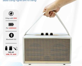 Loa Bluetooth Xách Tay M20 – Âm Thanh Mạnh Mẽ 20W Bass Căng, Kết Nối Đa Dạng