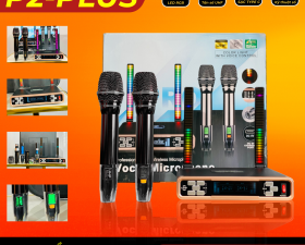 Micro Karaoke P2Plus UHF Siêu Độc Đáo Với Đèn LED RGB và Micro Hát Nhẹ, Hút Tiếng, Chống Hú Rít