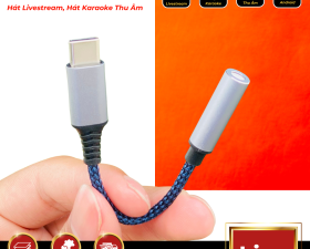 Cáp Chuyển Đổi Type C Ra 3.5mm Chính Hãng MTMAX, Chuyên Dùng Hát Livestream, hát Karaoke thu âm