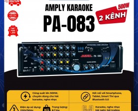 Amply Jarguar PA083 Công Xuất 500W, 8 Sò 2 Kênh Đánh Được Bass 25, Bluetooth 5.0