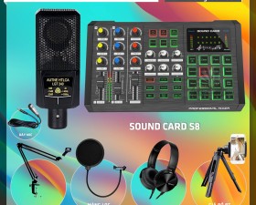 Combo Sound Card S8 Và Micro LGT240