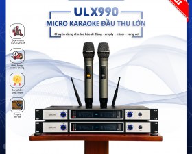 Micro Karaoke ULX990 - Micro Đầu Thu Lớn Chuyên Dùng Cho Loa Kéo, Amply, Mixer - Bắt Sóng Xa 30M
