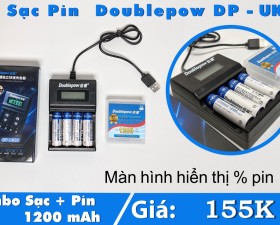 Combo bộ sạc UK95 + 4 pin 1200mAh Doublepow cao cấp
