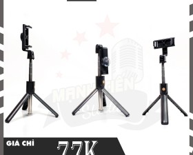 Gậy Chụp Ảnh Tự Sướng Selfie, Tripod K10 Kết Nối Bluetooth (Có Gương) Cao Cấp