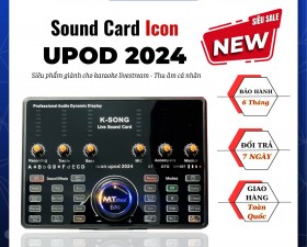 Sound Card Livestream DJ Icon upod 2024 Tương Thích Android, IOS chuyên thu âm, livestream...