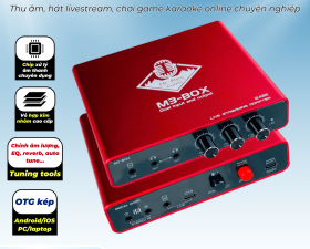 Box sạc live M3Box Cao Cấp Chỉnh Âm Lượng, EQ, Reverb, Auto Tune...