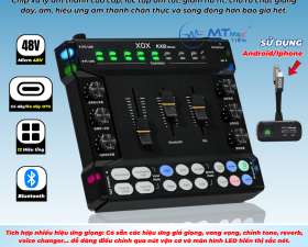 Soundcard XOX KX2 Sử Dụng Đầu Chuyển Android/IOS Tiện Lợi Không Dây OTG 12 Hiệu Ứng Giọng