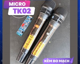 Micro TK02 Không Dây UHF Kèm Bo Mạch – Bắt sóng đến 30m