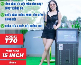 Loa Màn Hình MTMAX T70 Bass25 Màn Hình 15inch Công Suất 300W Đi Kèm Cặp Micro Chống Hú