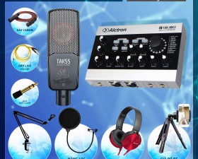 Combo Sound Card U16K MK3 Bluetooth Và Micro TAK55