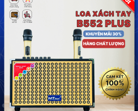 Loa Di Động Karaoke MTMAX B552 PLUS Viền Sắt Bass15 Chỉnh Bass, Treble, Delay, Echo