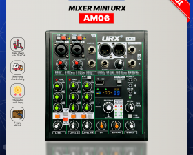 Mixer Mini Chuyên Nghiệp AM06 - 99 Hiệu Ứng DSP, Hỗ Trợ Nguồn 48V Cho Mic Thu Âm, Cao Cấp, Gọn Nhẹ