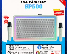 Loa Bluetooth SP 500 - Siêu Phẩm Loa Karaoke DSP Có Đèn RGB, Tặng Kèm Micro Karaoke Cao Cấp.