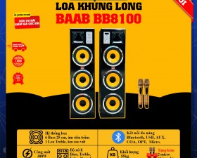 Loa Karaoke BB8100 - Dàn Loa Khủng Long Công Suất 300W, Âm Thanh Tuyệt Đỉnh, Bảo Hành 12 Tháng.