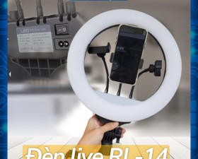 Đèn LED RL-14 36cm hỗ trợ Livestream Kẹp 3 điện thoại, Makeup, chụp hình studio, bán hàng online