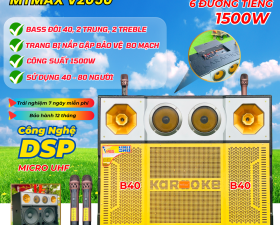 Loa Kéo MTMAX V2050 – Công Suất Lớn 1500W Loa 4 Tấc Đôi, Chơi Được Từ 40 Người Trở Lên